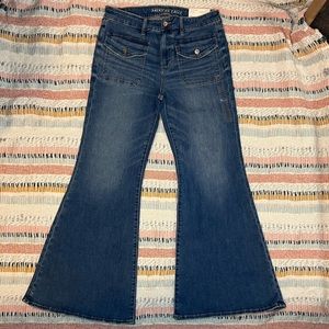 Women’s American Eagle Festival Flare Dreamy Indigo Next Level Stretch Jeans